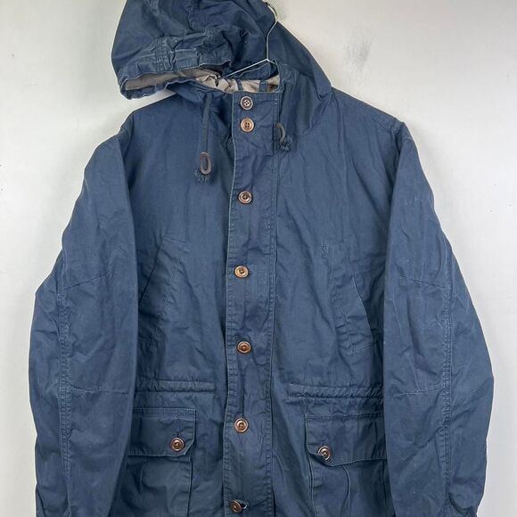 J.Crew Winslow Field Jacket Size XL Navy Hooded - Picture 2 of 8